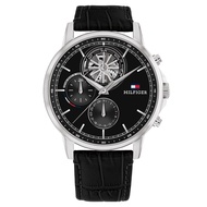 Tommy Hilfiger Stewart Black Leather Strap Analog Watch TH-1710605