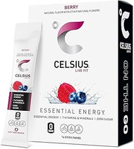 CELSIUS Berry On-The-Go Powder (14 Sticks), Healthy Energy Drink, Pre-Workout Drink, Accelerate Meta