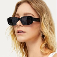 Cermin mata hitam wanita cermin mata hitam perempuan Viral Sunglasses Retro Small Square Trending Gl