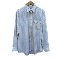 復古 80 年代 L.L. Bean 格紋襯衫 翻蓋口袋