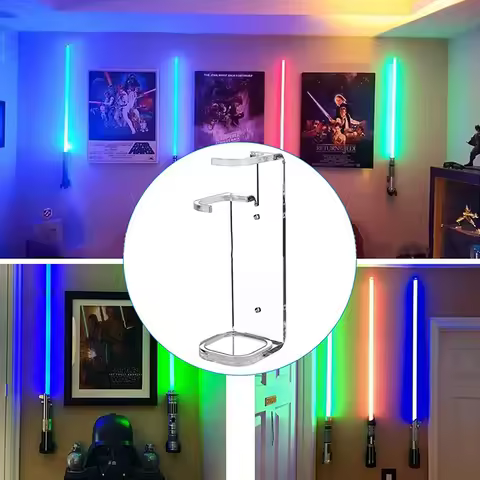 Acrylic Clear Light Saber Stand Simple Organizer For Exhibition Hall Restaurant Wall Mount Storage R