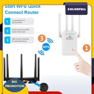 [Colorfull.sg] WiFi Extender Booster 2.4 GHz 300Mbps Easy Setup 4 Antenna Long Range for Home