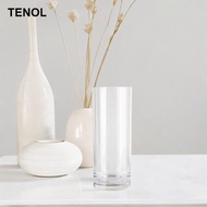 [TENOL] Tall Flower Vase Plant Pot Holder for Dried Flowers Acrylic Cylinder Vase
