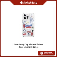 Case iphone 15 Pro Max 15 Pro Switcheasy City Slim Motif Clear Casing iPhone 15 Pro Max Casing iPhon