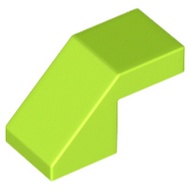 Lego 28192 Slope 45 2 x 1 with Cutout without Stud lime