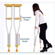 TB-1108Y Heavy Duty Adjustable Alloy Axillary Crutches 1 Pair (0.8mm Thick Tubing