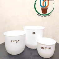 big outdoor plant plastic pots ✹High Quality White Noodle Pot (5pcsset) Plastic Pots Garden Plants♪