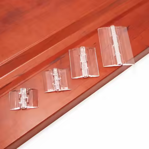 10Pcs 25X33 30X33 38X45 65x42 Plastic Folding Hinges Transparent Plexiglass Hinge Durable Clear Acry