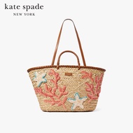 KATE SPADE NEW YORK WHAT THE SHELL EMBELLISHED STRAW LARGE TOTE KB930 กระเป๋าถือ