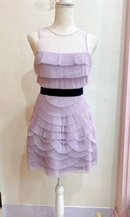 全新專櫃正品  BCBG 精品   淡紫色蕾絲洋裝   2 號  原價 18800