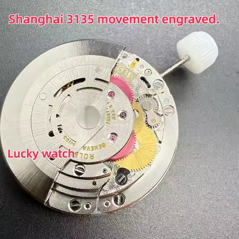 Men's watch movement Shanghai 3135 automatic mechanical engraved font 116610 model VR3135 SH3135 sub