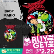 Baby Super Mario Kemeja Lengan Pendek Kid New Born Gift Baju Melayu Fashion Tshirt Men Boy Shirt Tid