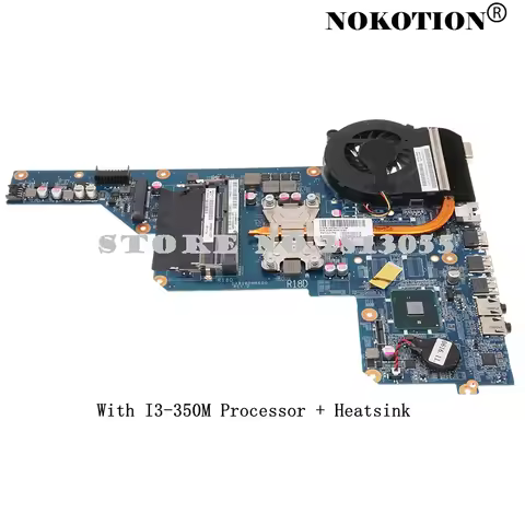 R18D 655990-001 For HP Pavilion G4 G6 Laptop Motherboard I3-370M With Heatsink Fan Fit For 649948-00