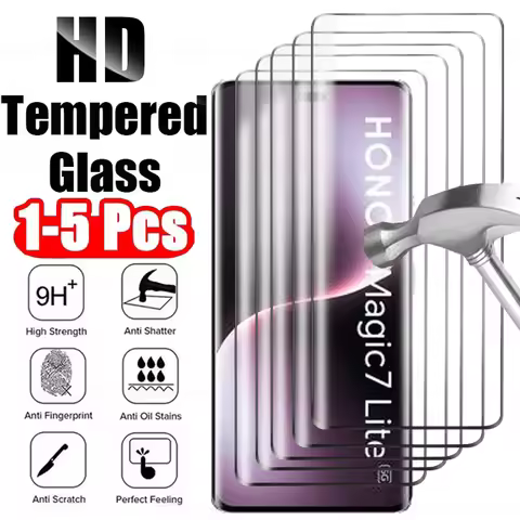 1-5Pcs 9D Curved Tempered Glass For Honor Magic7 Lite Screen Protector Magic5 Magic6 Lite Honor X9a