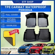 Perodua Myvi / Axia / Bezza / Alza TPE Car Carpet CarMat Compatible Waterproof High Quality Full Set