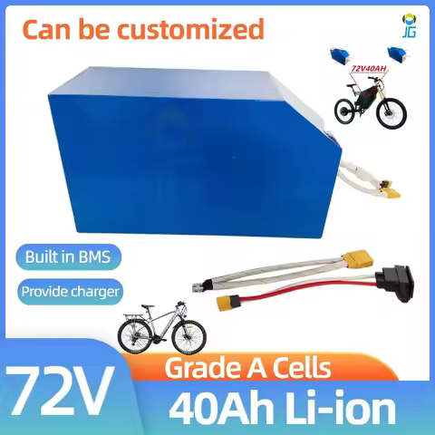 AA# 72V 40Ah Lithium Battery Pack Li ion For Electric motorcycle 5000W Kit with 72V BMS + 5A Charger