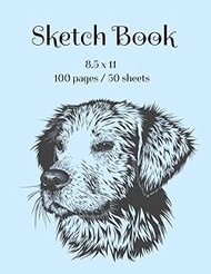 Sketch Book 50 sheets | 100 pages 8.5x11 inch | 21.59x27.94cm Blank Paper for Drawing, Doodling or L