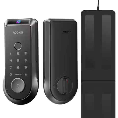 Veno Palm Vein Smart Lock (WiFi, App, IP65, 7‑Month Life) + Solar Panel