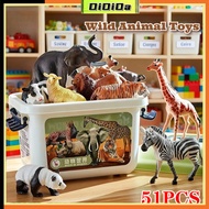 51pcs Wild Animal Toys Simulation Model Early Educational Toys Animal Learning Toy Animal Learning T