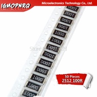 50PCS 2512 SMD Resistor 1% 100 ohm 1W 100R