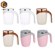 [prettyia] Automatic Stirring Coffee Mug Stainless Steel with Handle Travel Mug Automatic