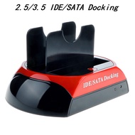 Hard Drive Disk Docking Station Base 2.5" 3.5" IDE SATA USB2.0 Dock Dual HDD External Box Enclosure 