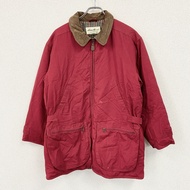 90年代 Eddie Bauer 羽絨服，皮領，顏色紅色，RED（古著）