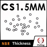 Ouling CS1.5mm Black NBR Nitrile Rubber O-Ring washer Sealing Ring
