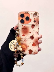 Autumn Winter Smudge Maple Leaf Pine Cone Suitable for iPhone17ProMax Apple 16 Phone Case 15 Soft Ed