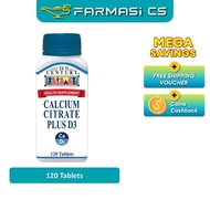 21st Century Calcium Citrate Plus D3 120 Tablets EXP:04/2028 [ Vitamin D3, Farmasi CS ]