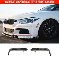 BMW F30 Front canard splitter MAD style fog lamp cover trim fin M sport bumper F30 accessories
