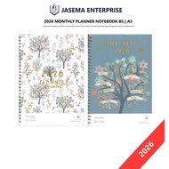 2026 Planner 12 Months Size B5 | A5 Monthly Planner Wire-o