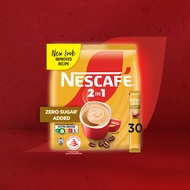 Nescafe 2 in 1 Zero Sugar Added (30 sticks)