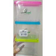Apple Lady 3 in 1 Mini Food Container Storage Jar Canister JT4013 Bekas Makanan