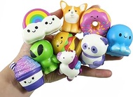 Set of 24 (2 Dozen) Cute Micro Slow Rise Squishy Toys - Mini Animals and Foods - Memory Foam Party Favors, Prizes, OT (Random Selection)