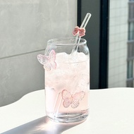 D0512-Water Cup Glass Cup Girls Water Cup High-value ins Style Simple Water Cup Milk Cup Coffee Cup 