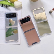 Make Up Mirror for Samsung Z Flip 3 4 Casing Luxury Shockproof for Samsung Galaxy Z Flip 4 3 Z3 Z4 F