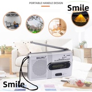 SMILE Mini Transistor Radio, Multifunctional Retro Vintage Radios,  Built-In Speaker Portable Battery Operated HiFi Music Player
