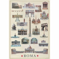 義大利 IFI 海報 羅馬歷史建築