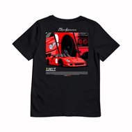 KRMK Unisex Children's Distro T-Shirt with FERRARI F40 RED LBWK LIBERTY WALK JDM LEGEND Image