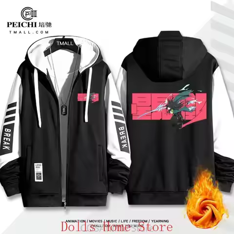 Game Zenless Zone Zero Hoshimi Miyabi Cosplay Costume Unisex Casual Zip Jacket Warm Hoodies Coat Loo