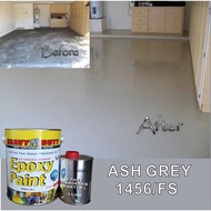 1456 /FS ASH GREY ( 5L ) Epoxy Paint ( Heavy Duty Coating Brand ) Floor Coating Paint / Cat Lantai cement