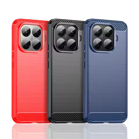 For Cover Xiaomi 15T Pro Case Xiaomi 15T Pro Anti-knock Soft Silicone Carbon Fiber Back Case For Xia
