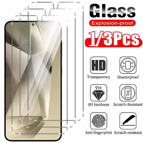 Glass For Samsung S25 S24 Ultra Screen Protector A17 A27 A37 A57 S24 FE S23 Plus S22 S21 A56 A55 A54