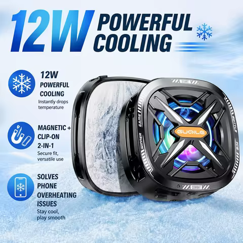 15w Strong Cooling FS05 Semiconductor Mobile Phone Radiator Cooler Fan 10w Digital Display Magnetic 