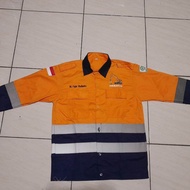 seragam kerja pria operator/ wearpack safety k3 pria /baju kerja lengan panjang