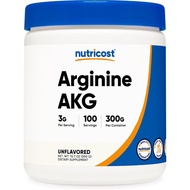 Nutricost Arginine AKG Powder 300 Grams (AAKG) - 3G Per Serving & 100 Servings - Pure Arginine Alpha