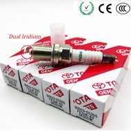 หัวเทียนอิริเดียมคู่แบบ3485 FK16R-A8 90919-01265 4ชิ้นสำหรับ Toyota Prius C 1.5L 12-19 9091901265 FK