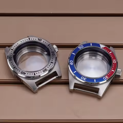 Silvery 40mm NH35 Watch Case Bubble Mirror Sapphire Glass For Mod 62MAS Seiko NH35 NH36 NH38 NH34 Au