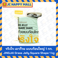 จริงใจ เฉาก๊วย 1 กก . (เต๋าเหนียว / ก้อนใหญ่ /เต๋า) JINGJAI Grass Jelly 1 kg (Chewy Cube/big square/